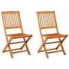 vidaXL Chaises de jardin pliables lot de 2 Bois d'eucalyptus massif