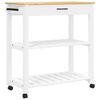 vidaXL Chariot de cuisine MONZA 84x40x88,5 cm bois massif de pin