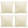 vidaXL Coussins de canap&eacute; lot de 4 cr&egrave;me 50x50 cm tissu