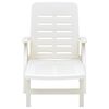 vidaXL Chaise longue pliable Plastique Blanc