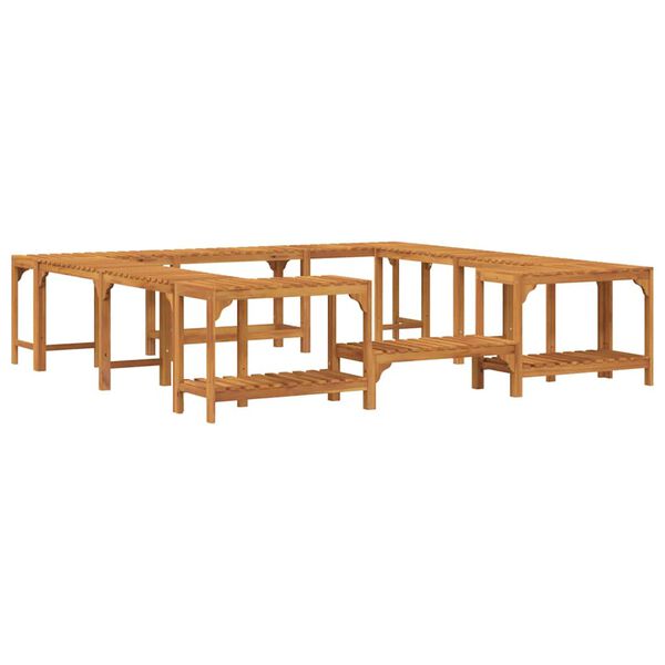 vidaXL Entourage de bain &agrave; remous Marron 230 x 230 cm