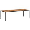 vidaXL Table de Jardin Noir 250 x 100 x 75 cm polyrotin