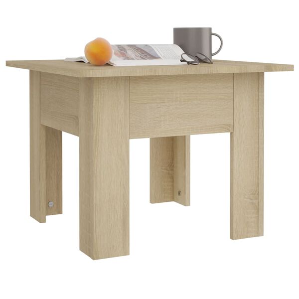 vidaXL Table basse chêne sonoma 55x55x42 cm bois d'ingénierie