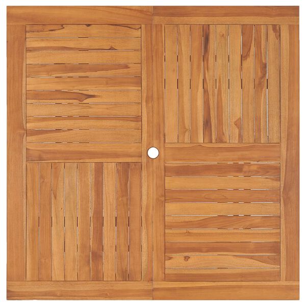 vidaXL Table &agrave; d&icirc;ner de jardin 110x110x75 cm Bois massif de teck