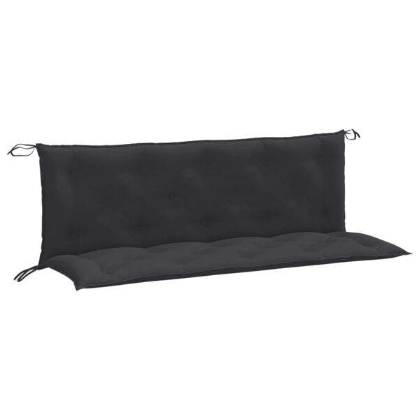 vidaXL Coussins de banc de jardin lot de 2 anthracite m&eacute;lang&eacute; tissu