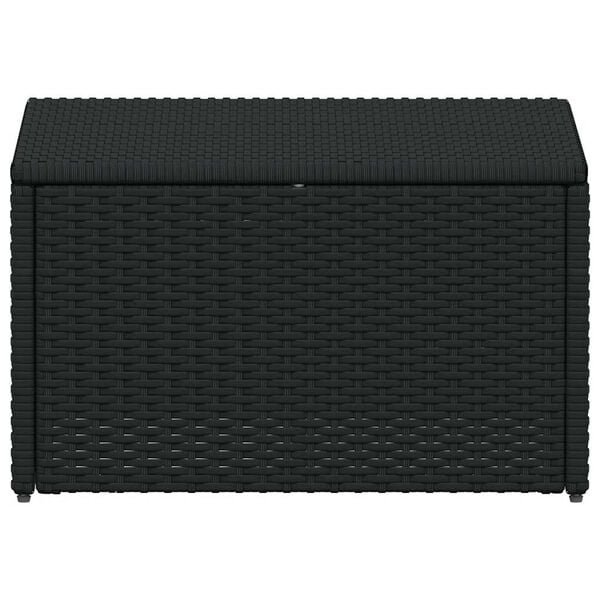 vidaXL Salon de jardin 4 pcs avec coussins R&eacute;sine tress&eacute;e Noir