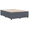 vidaXL Cadre de lit sans matelas gris fonc&eacute; queen velours