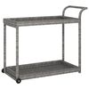 vidaXL Chariot de bar Gris 100x45x83 cm R&eacute;sine tress&eacute;e
