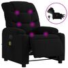 vidaXL Fauteuil inclinable de massage électrique noir tissu