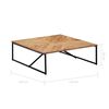 vidaXL Table basse 110x110x36 cm Bois d'acacia solide