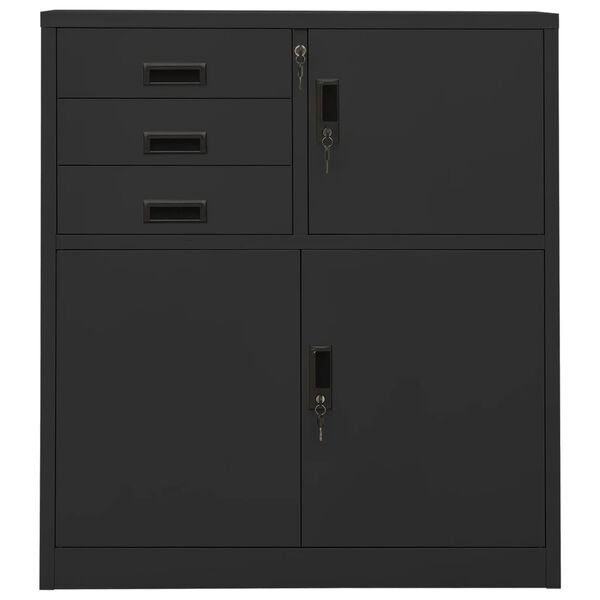 vidaXL Armoire de bureau Anthracite 90x40x102 cm Acier