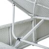 vidaXL Chaises longues de jardin table à thé 3pcs Résine tressée Blanc
