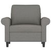 vidaXL Fauteuil Gris foncé 60 cm Tissu