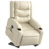 vidaXL Fauteuil inclinable de massage crème similicuir
