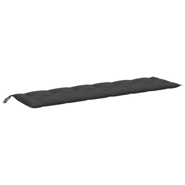 vidaXL Coussin de banc de jardin anthracite m&eacute;lang&eacute; 200x50x7 cm tissu