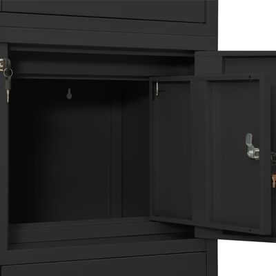 vidaXL Armoire de bureau Anthracite 90x40x180 cm Acier