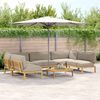 vidaXL Ensemble de Canap&eacute;s Uni 6 pcs Taupe Bois d'Acacia Massif
