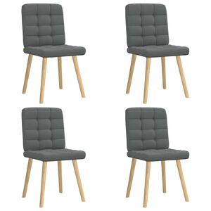 vidaXL Chaises &agrave; manger lot de 4 gris fonc&eacute; tissu
