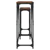 vidaXL Tables console gigognes 2 pcs chêne fumé bois d'ingénierie