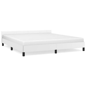 vidaXL Cadre de lit sans matelas blanc California similicuir