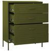 vidaXL Commode Vert olive 80x35x101,5 cm Acier
