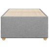 vidaXL Cadre de lit sans matelas gris clair double tissu