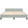 vidaXL Cadre de lit sans matelas gris clair velours