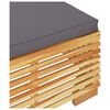 vidaXL Repose-pied de jardin et coussin Gris fonc&eacute; Bois de teck massif