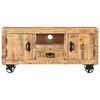 vidaXL Meuble TV Bois de manguier brut 110x30x50 cm