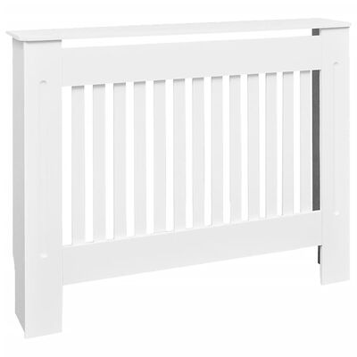 vidaXL Cache-radiateur 112 cm MDF Blanc