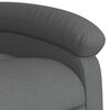 vidaXL Fauteuil inclinable de massage gris fonc&eacute; tissu