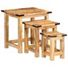 vidaXL Tables d'appoint gigognes 3 pcs bois de manguier massif brut