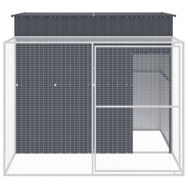 vidaXL Niche pour chien avec cour anthracite 214x253x181 cm