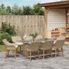 vidaXL Ensemble de salle à manger pour jardin 9 pcs Beige polyrotin
