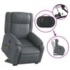vidaXL Fauteuil inclinable de massage gris similicuir