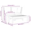 vidaXL Salon de jardin 3 pcs avec coussin crème Bois d'acacia solide