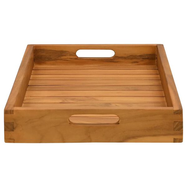 vidaXL Plateau de service 60x35 cm Bois de teck massif
