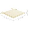 vidaXL Chaises de jardin lot de 2 et coussins cr&egrave;me Bois teck massif