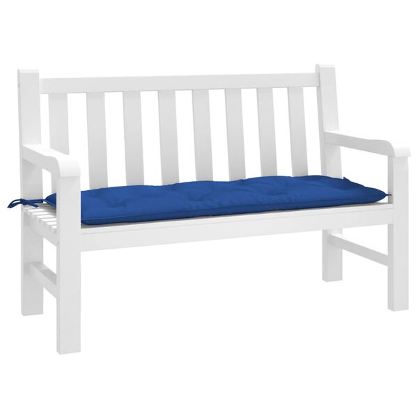 vidaXL Coussin de banc de jardin bleu 120x50x7 cm tissu oxford