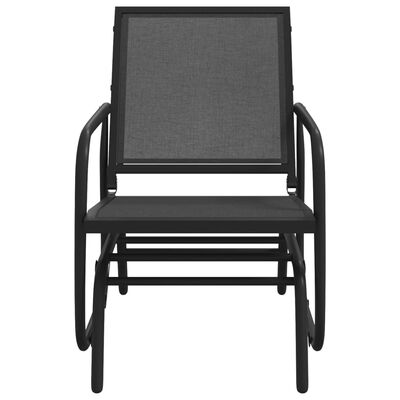vidaXL Chaise oscillante de jardin noir 61x76x87 cm textilène/acier