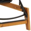 vidaXL Chaise longue avec table R&eacute;sine tress&eacute;e et bois massif d'acacia