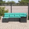 vidaXL Ensemble de canap&eacute; de jardin avec coussin 6 pcs Poly rotin