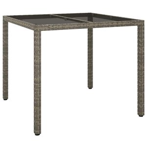 vidaXL Table de Jardin Gris 90 x 90 x 75 cm polyrotin