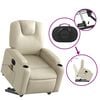 vidaXL Fauteuil inclinable de massage &eacute;lectrique cr&egrave;me similicuir