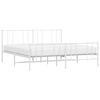 vidaXL Cadre de lit métal sans matelas et pied de lit blanc 193x203 cm