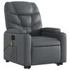 vidaXL Fauteuil inclinable de massage gris similicuir