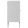 vidaXL Buffet SENJA aspect rotin blanc 80x40x80 cm bois massif de pin