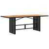 vidaXL Table de jardin avec dessus en bois d'acacia noir 190x80x74 cm