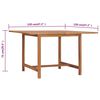 vidaXL Table de jardin 120x120x75 cm Bois de teck solide