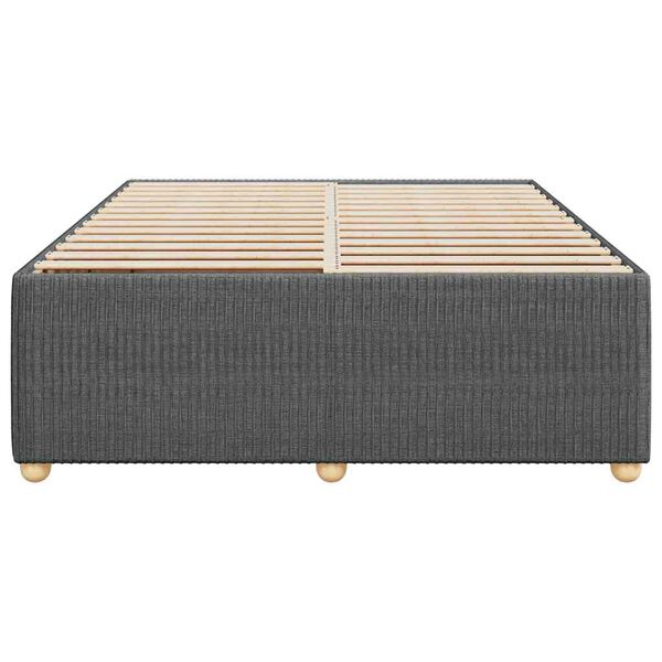 vidaXL Cadre de lit sans matelas gris foncé tissu